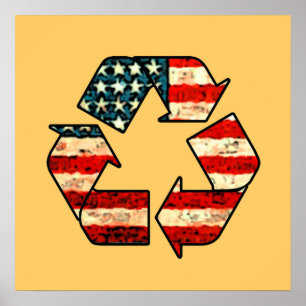 Amerika-Poster gerecycelt Poster