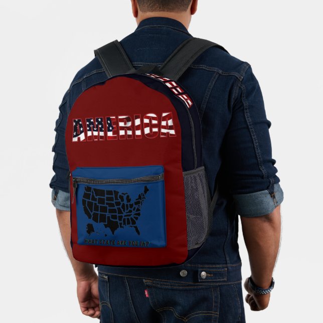 Amerika Red White Blue Rucksack (Insitu (Modell))