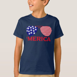 Amerika Red White Blue Sonnenbrille T-Shirt
