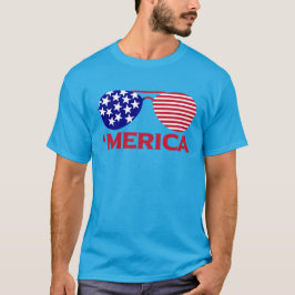 Amerika Red White Blue Sonnenbrille T-Shirt