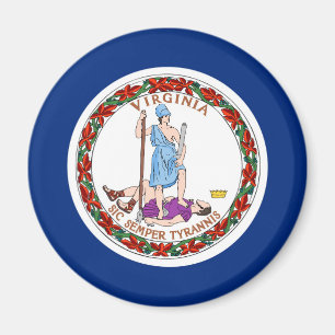 Amerika-Republiksymbol Virginia-Staat Flagge Magnet