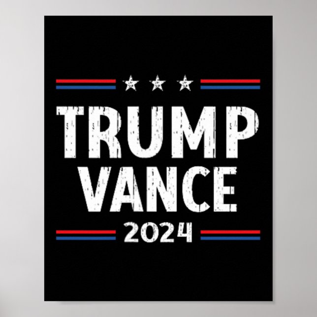 Amerika rückt Trump Vance 2024 Vizepräsident zurüc Poster (Vorne)
