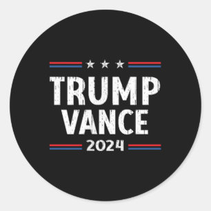Amerika rückt Trump Vance 2024 zurück Runder Aufkleber