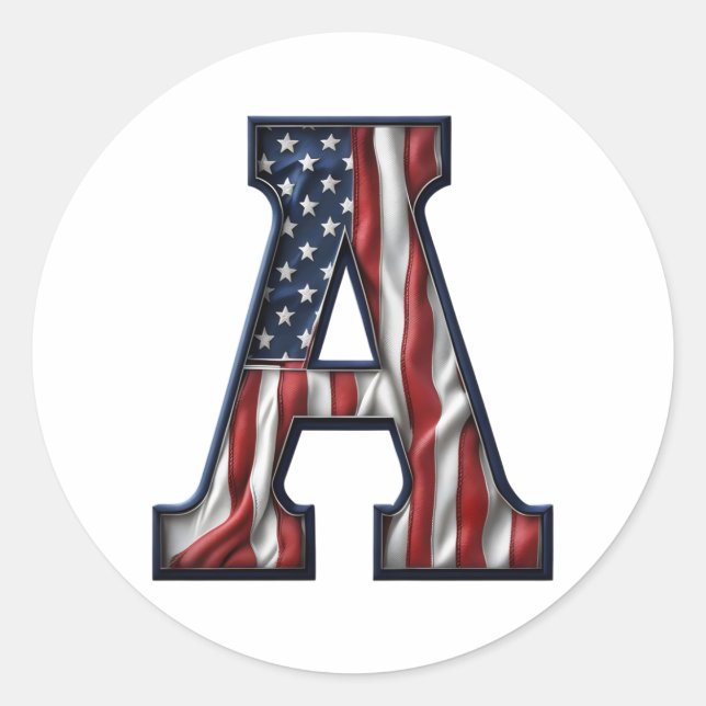 Amerika. Runder Aufkleber (Vorderseite)