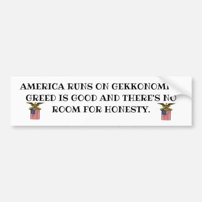 AMERIKA RUNDET AUF GEKKONOMICS AUTOAUFKLEBER (Vorne)