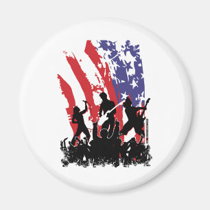 Amerika schaukelt - emo RockpunkBand-USA-Flagge Magnet