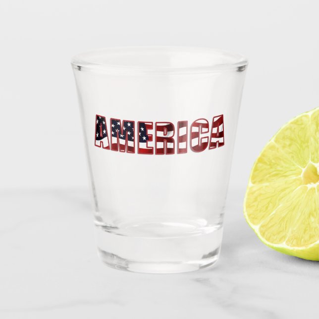 Amerika Schnapsglas (Vorderseite)
