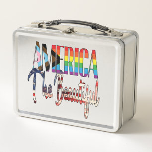 Amerika - schön - LGBTQIA Metall Brotdose