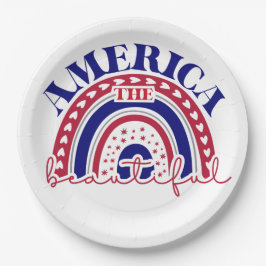 Amerika Schöner Regenbogen Pappteller