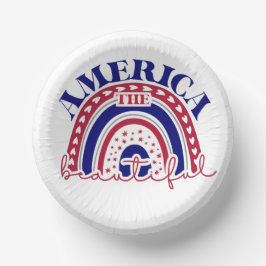 Amerika Schöner Regenbogen Pappteller