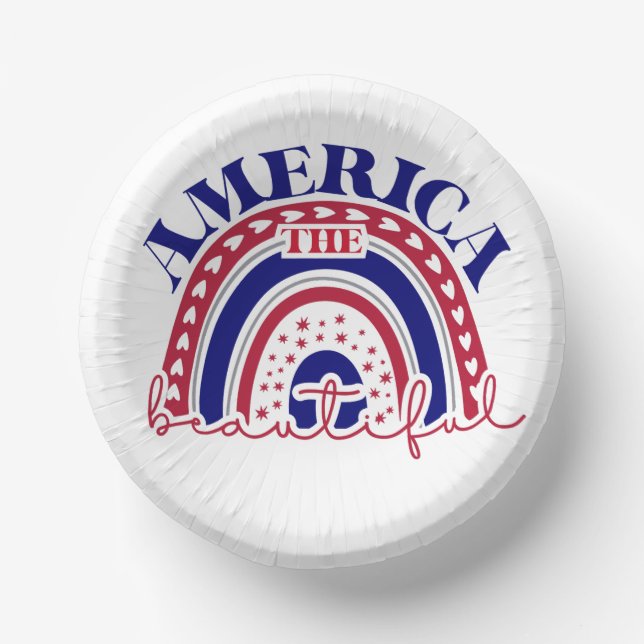 Amerika Schöner Regenbogen Pappteller (Vorderseite)