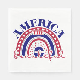 Amerika Schöner Regenbogen Serviette