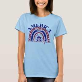 Amerika Schöner Regenbogen T-Shirt