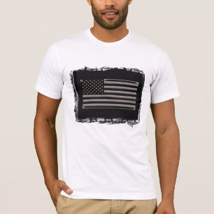 Amerika - Schwarzes und Chrom T-Shirt