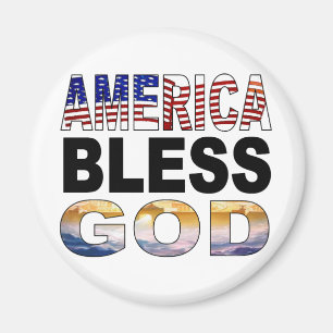 Amerika segne Gott Magnet