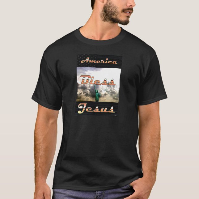 Amerika segne Jesus T-Shirt (Vorderseite)