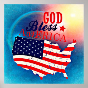 Amerika segnen poster