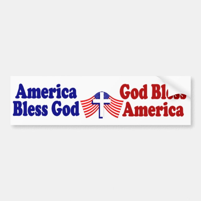 Amerika segnet Gott-… Gott segnet Amerika Autoaufkleber (Vorne)