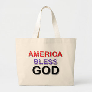 Amerika segnet Gott Jumbo Stoffbeutel