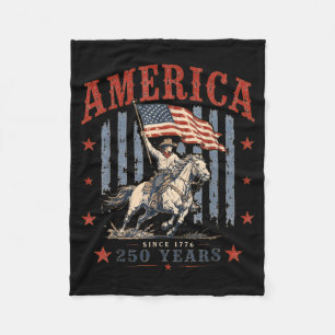 Amerika seit 1776 250 Jahre Cowboy-Reitpferd Fleecedecke