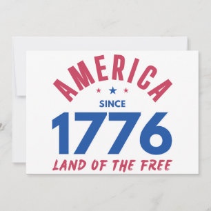 AMERIKA SEIT 1776 LAND DER FREIEN  EINLADUNG