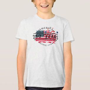 Amerika seit 1776 mit amerikanischer Flagge/Sterne Tri-Blend Shirt