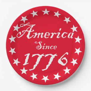 Amerika seit 1776 pappteller