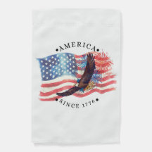 Amerika seit 1776 Wasserfarben-Flagge/Adler/Feuerw
