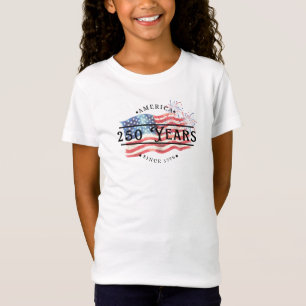 Amerika seit 1776 Wasserfarben-Flagge & Feuerwerk  T-Shirt