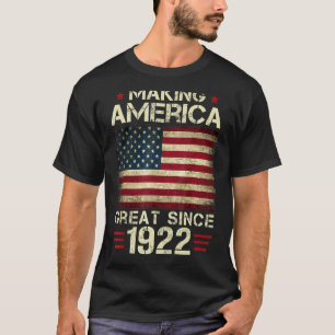 Amerika seit 1922 Vintag 100. Bir großartig machen T-Shirt