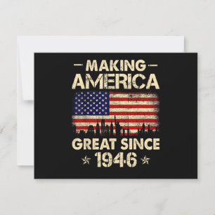 Amerika seit 1946 groß machen Retro 76. Geburtstag