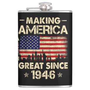 Amerika seit 1946 großartig machen Retro 76. Gebur Flachmann