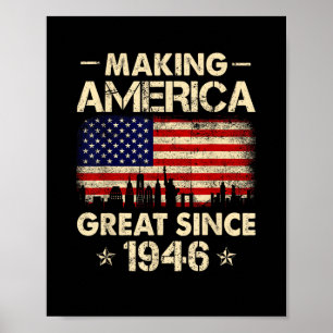 Amerika seit 1946 großartig machen Retro 76. Gebur Poster