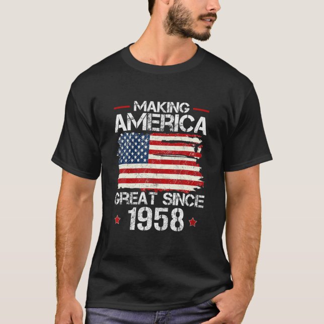 Amerika seit 1958 Vintage Geschenke 65. T-Shirt (Vorderseite)