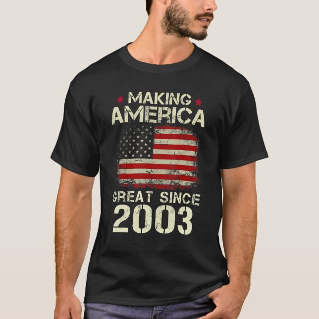 Amerika seit 2003 Vintage Geschenke 20. T-Shirt (Vorderseite)
