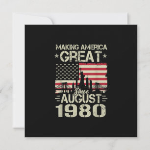 Amerika seit August zum Geburtstag als Geschenk ma Einladung