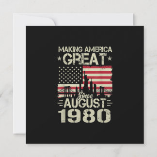Amerika seit August zum Geburtstag als Geschenk ma Einladung