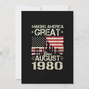 Amerika seit August zum Geburtstag als Geschenk ma Feiertagskarte