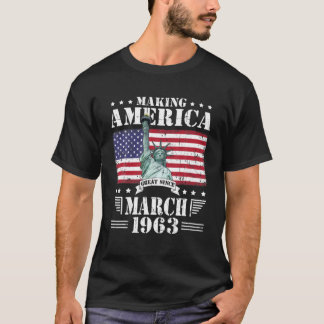 Amerika seit März 1963 zum Geburtstag 58 machen T-Shirt