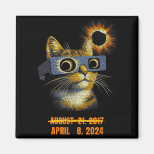 Amerika Sonnenfinsternis T-Shirt Zweimal im Leben Magnet