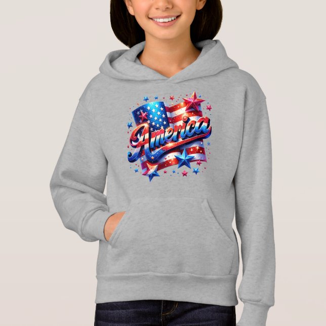 Amerika spalten hoodie (Vorderseite)