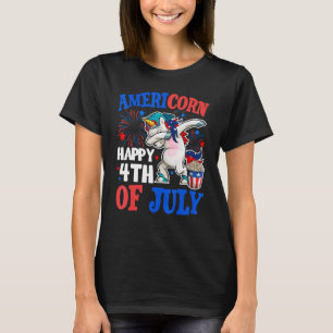 Amerika Spaß 4. Juli Unicorn Amerika Feuerwerk T-Shirt