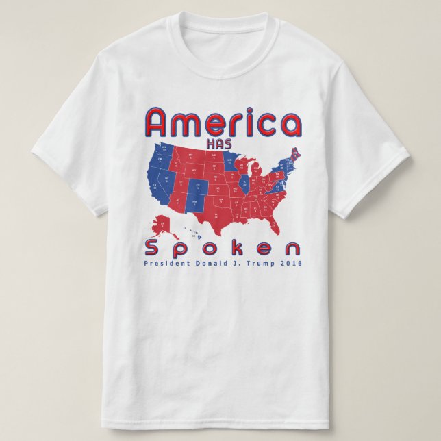 Amerika spricht roten weißen blauen Donald- TrumpT T-Shirt (Design vorne)
