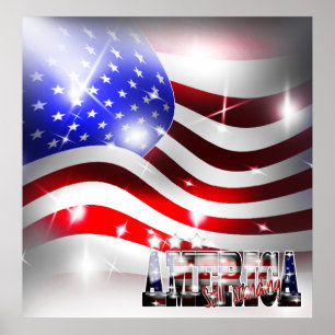 Amerika Stehend noch am 11. September ein Gedenkpo Poster