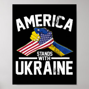 Amerika steht hinter der Ukraine Ukrainisch-Amerik Poster
