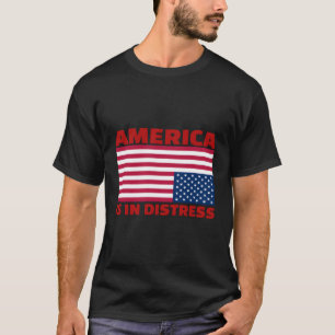 Amerika steht unter amerikanischer Flagge in Not T-Shirt