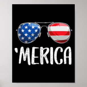 Amerika Sungles 4. Juli Für Männer Frauen Kinder Poster