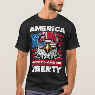 Amerika süßes Land der Freiheit - Adler T-Shirt