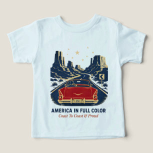 Amerika-T-Shirts in Vollfarbe