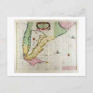 Amerika, Teller 17 von 'Le Nouveau et Grand Illumi Postkarte